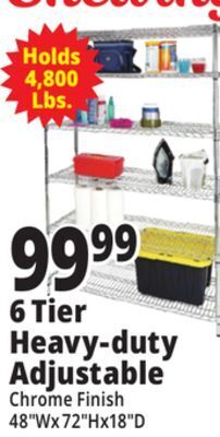 Ocean State Job Lot Maxit 5-tier heavy-duty plastic shelving unit offer