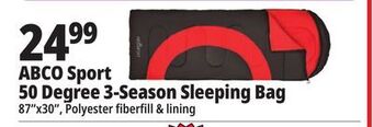 Ocean State Job Lot Abco tech lightweight envelope sleeping bag, red/black offer