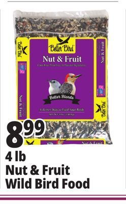 Ocean State Job Lot 4 lb nut & fruit wild bird food offer