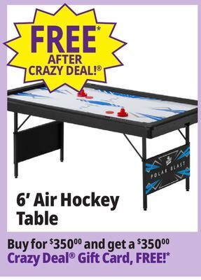 Ocean State Job Lot Fat cat polar blast folding air hockey table, 6' offer