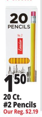 Ocean State Job Lot Leader no.2 pencils, 20-count offer