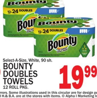 C Town Bounty doubles towels offer
