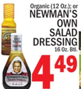 C Town Newman's own salad dressing 16 oz. btl offer