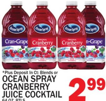 C Town Ocean spray cranberry juice cocktail offer