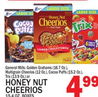 C Town Honey nut cheerios 15.4 oz. boxes offer