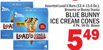 C Town Bunny blue bunny ice cream cones 4 pk. 16 oz. boxes offer