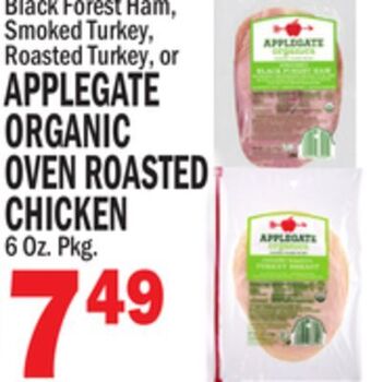 C Town Applegate organic organic oven roasted oven roasted chicken offer
