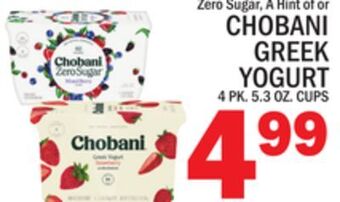 C Town Chobani greek yogurt offer