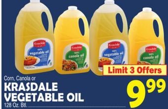 Bravo Supermarkets Krasdale vegetable oil offer