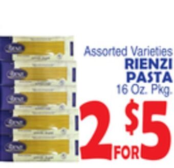 Bravo Supermarkets Rienzi pasta offer