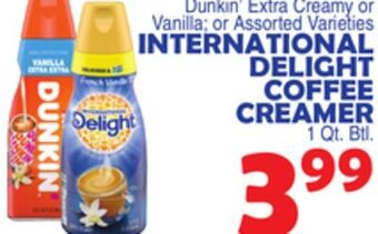 Bravo Supermarkets International delight coffee creamer offer