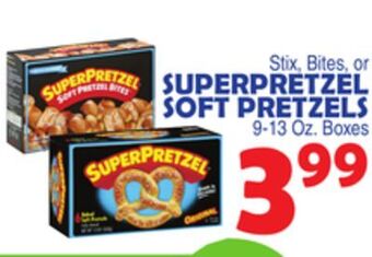 Bravo Supermarkets Superpretzel soft pretzels offer