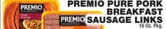 Bravo Supermarkets Premio pure pork breakfast sausage links offer