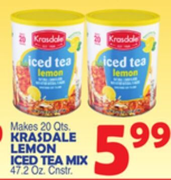 Bravo Supermarkets Krasdale lemon iced tea mix offer