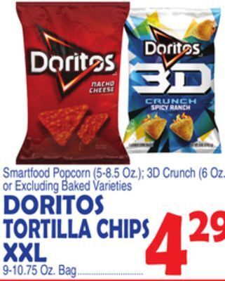 Bravo Supermarkets Doritos tortilla chips xxl offer