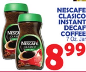 Bravo Supermarkets Nescafe clasico instant decaf coffee offer