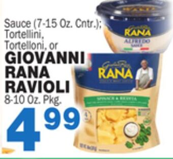 Bravo Supermarkets Giovanni rana ravioli, 8-10 oz. pkg offer
