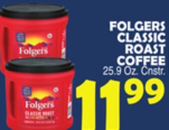 Bravo Supermarkets Folgers classic roast coffee offer