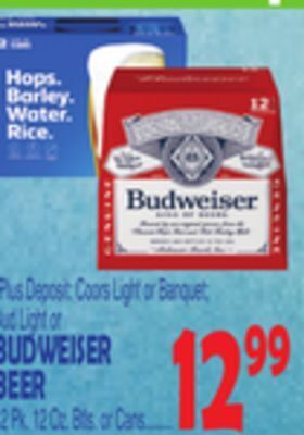 Bravo Supermarkets Budweiser beer offer