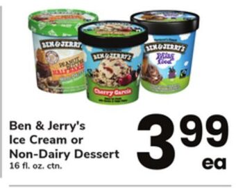 ACME Ben & jerry's ice cream or non-dairy dessert offer