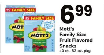ACME Mott's family size fruit flavored snacks offer