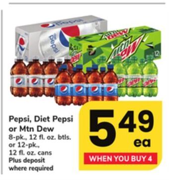 ACME Pepsi, diet pepsi or mtn dew offer