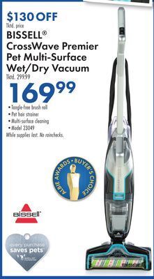 Boscov's Bissell crosswave premier pet multi-surface wet/dry vacuum offer