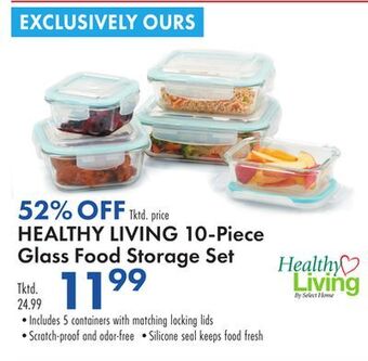 Boscov's Healthy living 10-piece glass food storage set offer