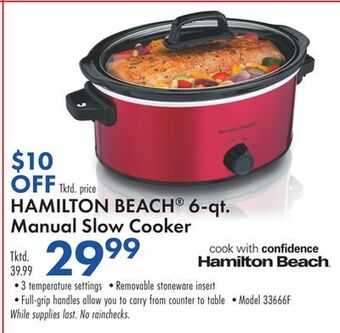 Boscov's Hamilton beach 6-qt. manual slow cooker offer