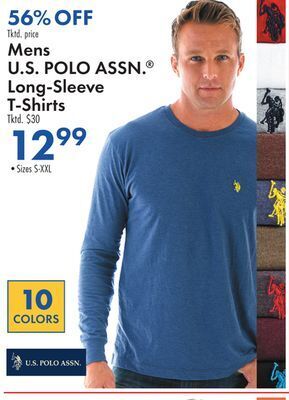 Boscov's Mens u.s. polo assn. long-sleeve t-shirts offer