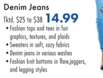 Boscov's Denim jeans offer