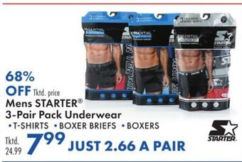 Boscov's Mens starter 3-pair pack underwear offer