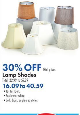 Boscov's Lamp shades offer