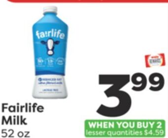 Weis Markets Fairlife milk offer
