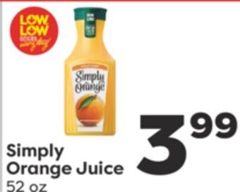 Weis Markets Simply orange juice offer