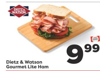 Weis Markets Dietz & watson gourmet lite ham offer