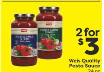 Weis Markets Weis quality pasta sauce offer