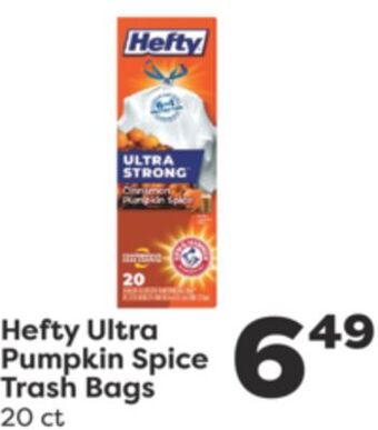 Weis Markets Hefty ultra pumpkin spice trash bags offer