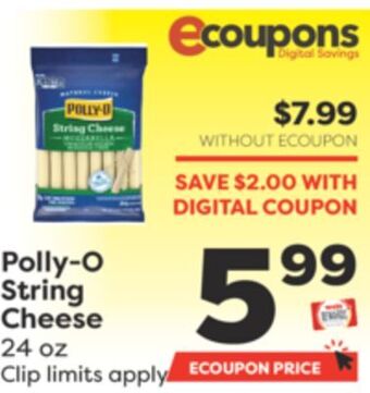 Weis Markets Polly-o string cheese offer