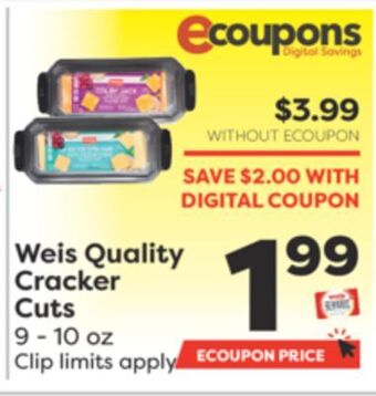 Weis Markets Weis quality cracker cuts offer