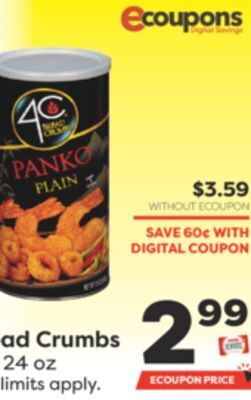 Weis Markets 4c bread crumbs offer