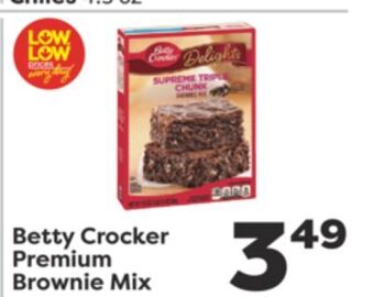 Weis Markets Betty crocker premium brownie mix offer