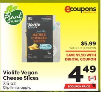 Weis Markets Violife vegan cheese slices offer