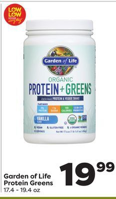 Weis Markets Garden of life protein greens offer