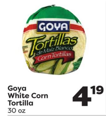 Weis Markets Goya white corn tortilla offer