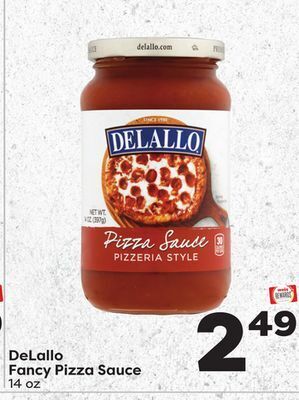 Weis Markets Delallo fancy pizza sauce offer