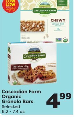 Weis Markets Cascadian farm organic granola bars offer