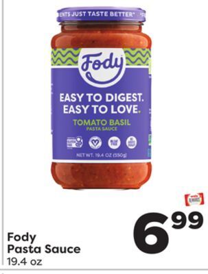 Weis Markets Fody pasta sauce offer