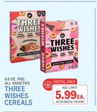 Kings Food Markets Three wishes cereals offer