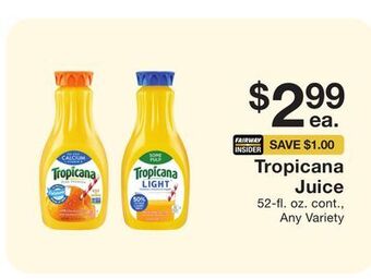 Fairway Store Market Tropicana juice offer